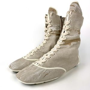 PRADA Buffalo Hide Lace-Up Boots